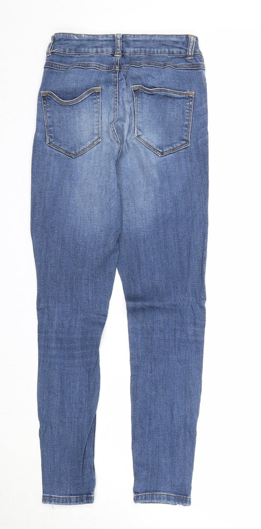 DP Denim Womens Blue Cotton Skinny Jeans Size 6 Regular Zip - Waist 22 inches