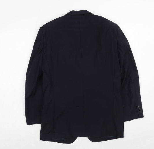 ShiQi Mens Blue Wool Jacket Suit Jacket Size 36 Regular