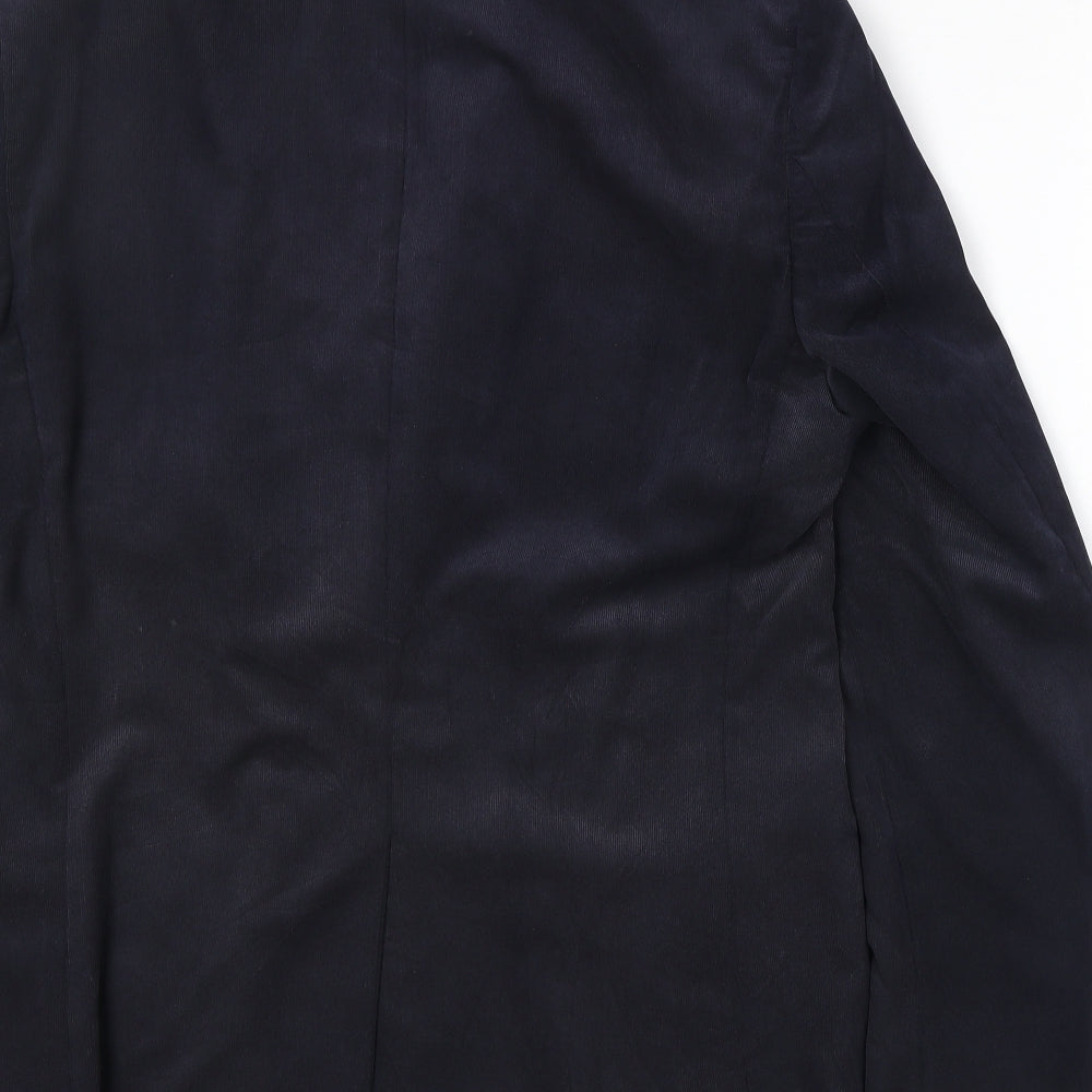 Marks and Spencer Mens Blue Polyester Jacket Blazer Size 38 Regular