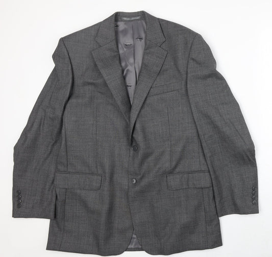 Paul Costelloe Mens Grey Wool Jacket Suit Jacket Size 42 Regular