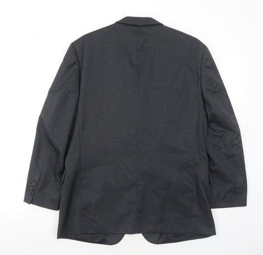 Scott & Taylor Mens Grey Polyester Jacket Suit Jacket Size 44 Regular