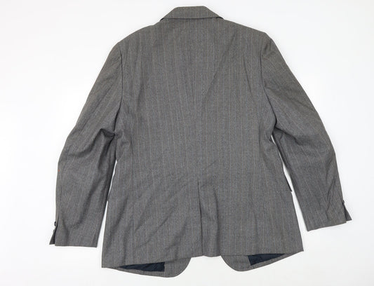 Styleda Mens Grey Striped Wool Jacket Suit Jacket Size 44 Regular