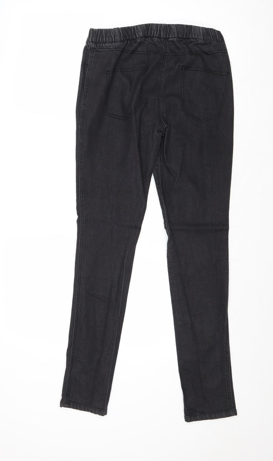 Dorothy Perkins Womens Black Cotton Jegging Jeans Size 12 Regular