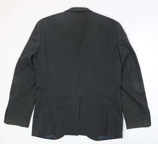 NEXT Mens Grey Polyester Jacket Suit Jacket Size 40 Regular