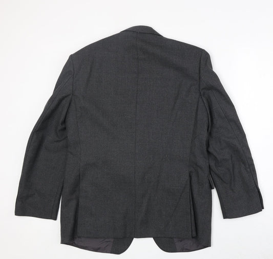 Marks and Spencer Mens Grey Polyester Jacket Suit Jacket Size 42 Regular