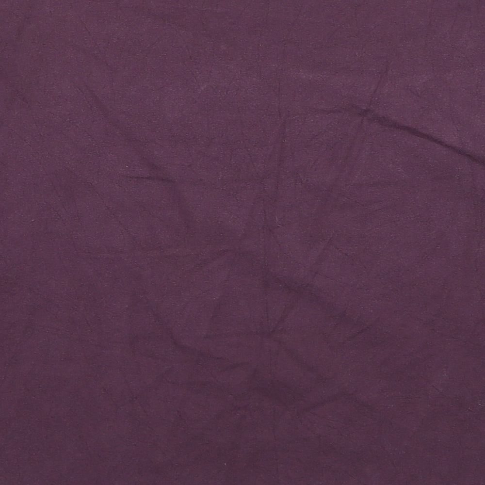 Uni Style Womens Purple Polyester Basic T-Shirt Size 10 Boat Neck - Embellished Neckline