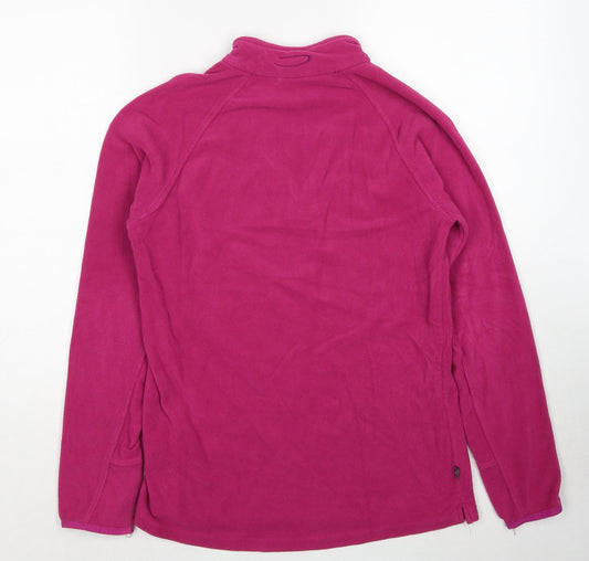 Womens UK 12 Regular Mountain Life Pink Pullover Sweatshirt