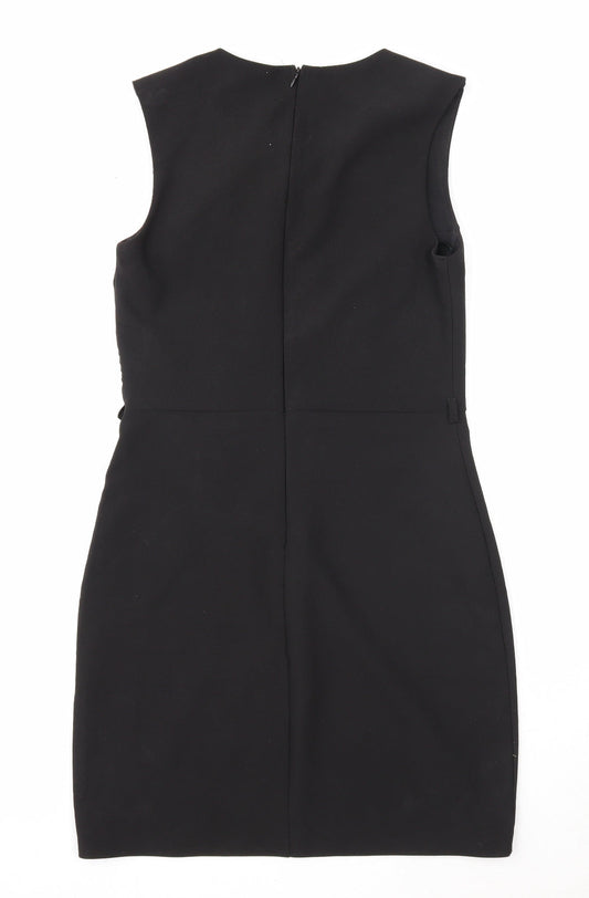 Kei Kei Womens Black Polyester A-Line Size 12 Round Neck Zip