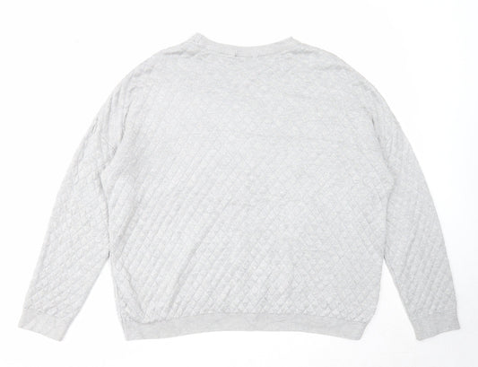 Topshop Womens Grey Acrylic Pullover Sweatshirt Size 12 Pullover
