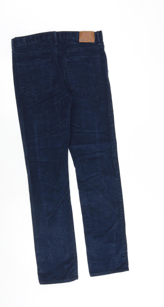 Gap Girls Blue Cotton Carrot Trousers Size 16 Years Regular Zip