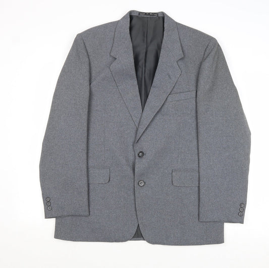 Dunn & Co Mens Grey Polyester Jacket Suit Jacket Size 40 Regular
