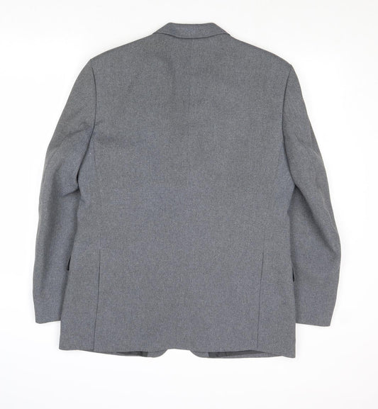 Dunn & Co Mens Grey Polyester Jacket Suit Jacket Size 40 Regular