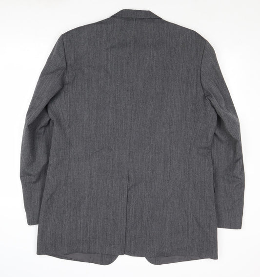 St Michael Mens Grey Polyester Jacket Suit Jacket Size 44 Regular