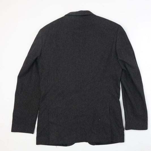 Aspen & Court Mens Grey Wool Jacket Blazer Size 38 Regular
