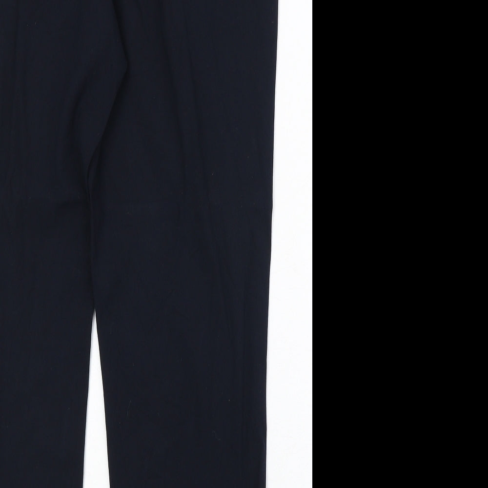 Marks and Spencer Womens Blue Polyester Dress Pants Trousers Size 14 Regular Zip