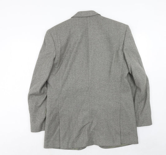 Greenwoods Mens Grey Polyester Jacket Blazer Size 38 Regular