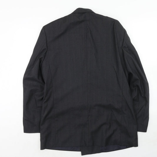 NEXT Mens Grey Polyester Jacket Suit Jacket Size 40 Regular