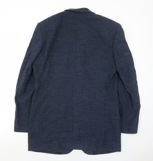 Beatties Mens Blue Wool Jacket Blazer Size 40 Regular