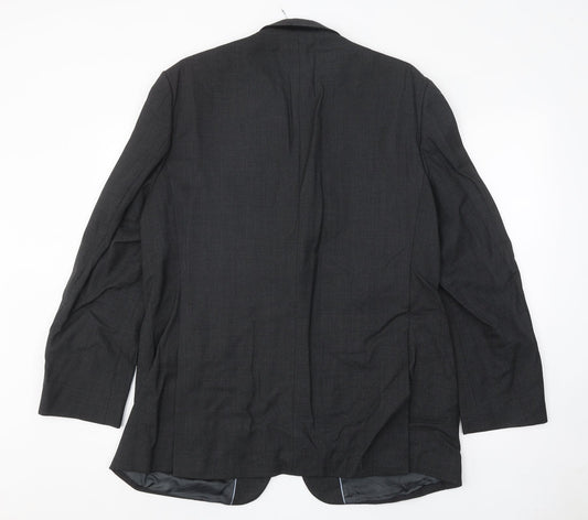 The Label Mens Grey Wool Jacket Suit Jacket Size 44 Regular