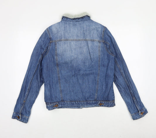 South Womens Blue Jacket Size 10 Button