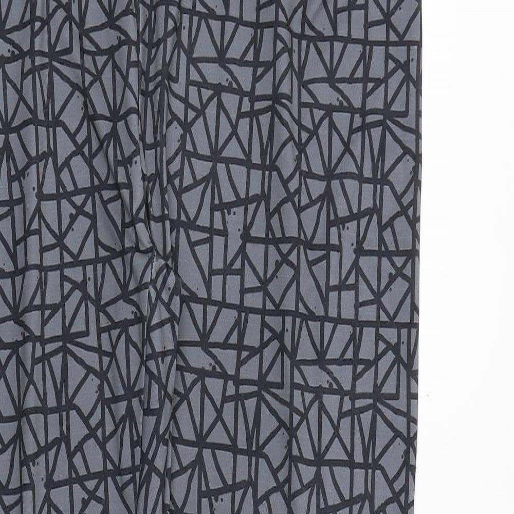 mamas & papas Womens Grey Geometric Polyester Jogger Leggings Size 35 in