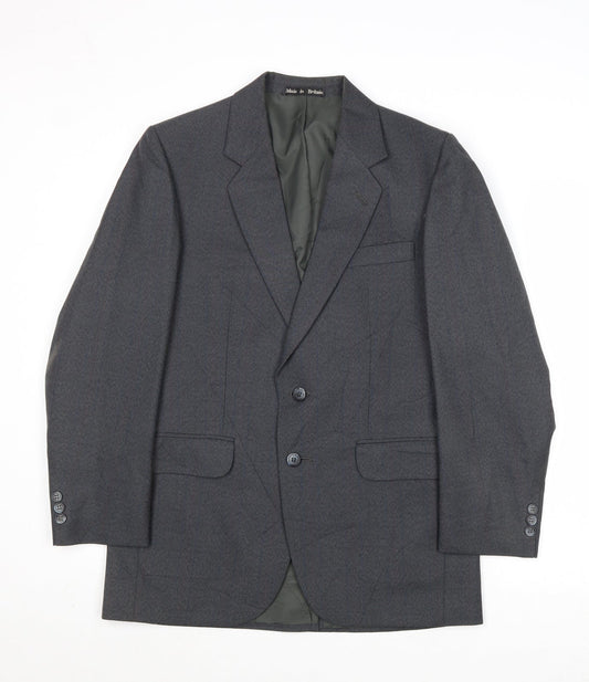 Dunn & Co Mens Grey Polyester Jacket Suit Jacket Size 36 Regular