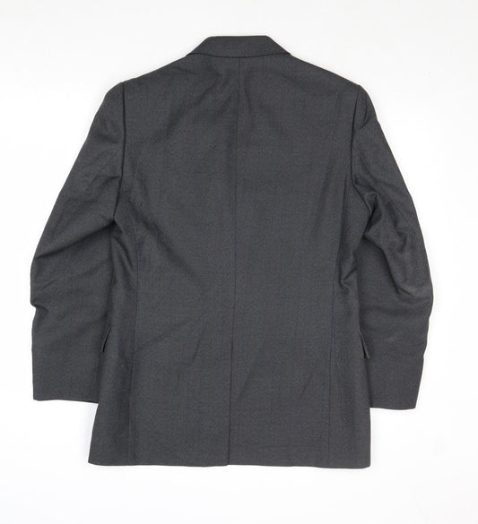 Dunn & Co Mens Grey Polyester Jacket Suit Jacket Size 36 Regular