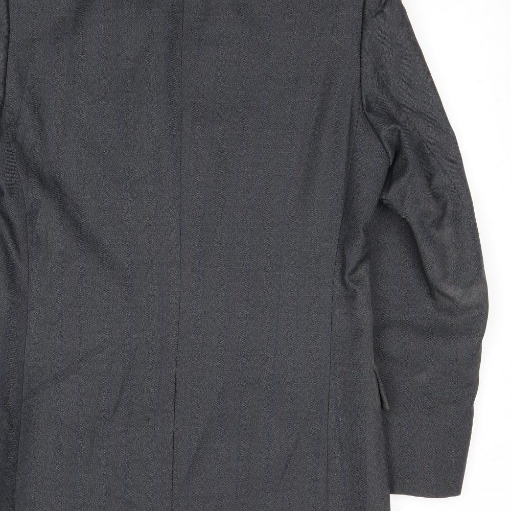 Dunn & Co Mens Grey Polyester Jacket Suit Jacket Size 36 Regular