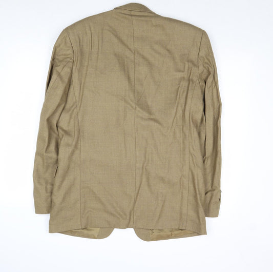 Nicholas Rowe Mens Brown Wool Jacket Suit Jacket Size 40 Regular