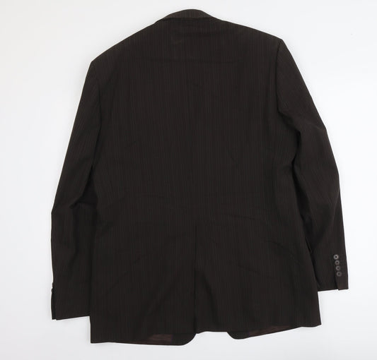 NEXT Mens Brown Striped Wool Jacket Suit Jacket Size M Regular
