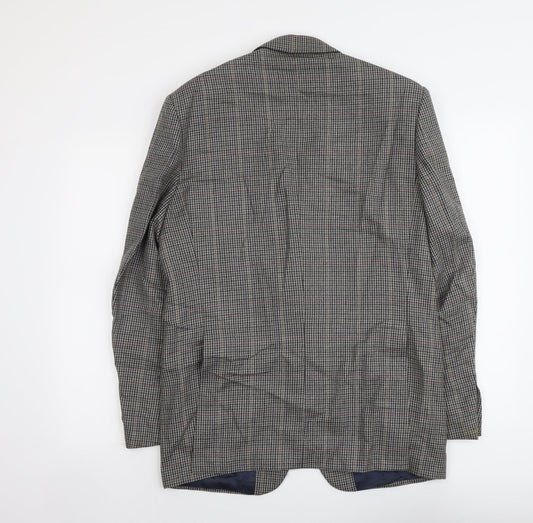 Westbrook Mens Grey Plaid Wool Jacket Suit Jacket Size M Regular