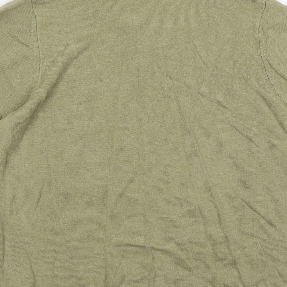 Marks and Spencer Womens Green Round Neck Acrylic Pullover Jumper Size 16