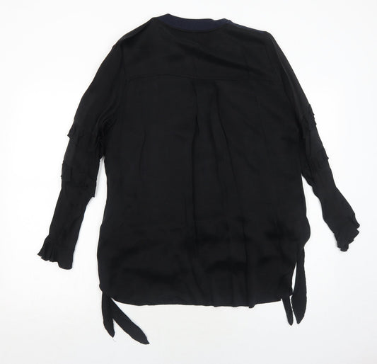 Zara Womens Blue Colourblock Polyester Pullover Sweatshirt Size M Pullover