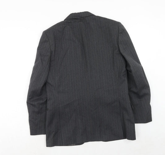 Chatsworth Mens Grey Striped Wool Jacket Suit Jacket Size 38 Regular