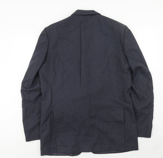 BHS Mens Blue Wool Jacket Suit Jacket Size 42 Regular
