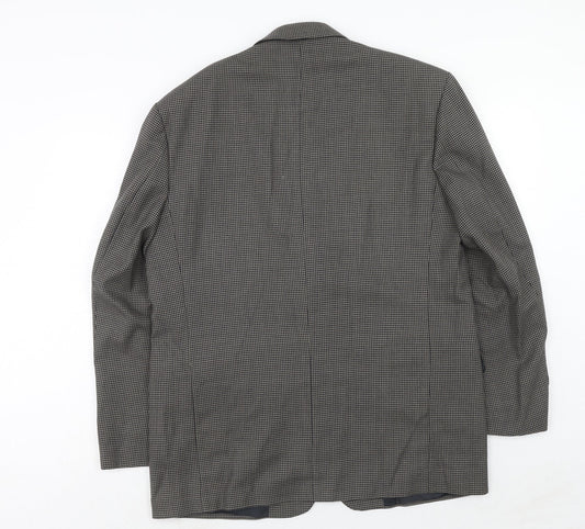 Principles Mens Brown Geometric Polyester Jacket Suit Jacket Size 42 Regular