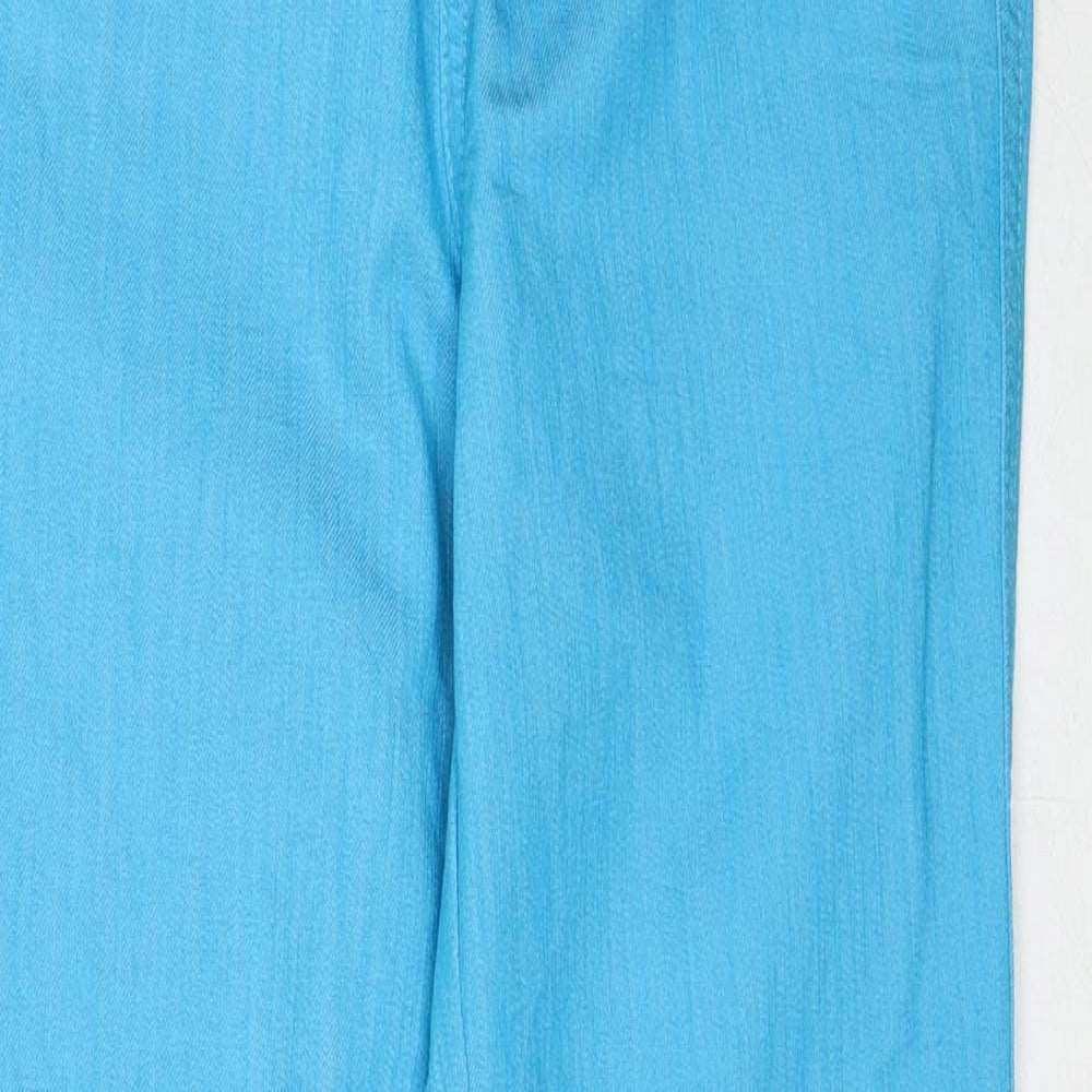 Laura Ken Womens Blue Cotton Straight Jeans Size 10 Regular