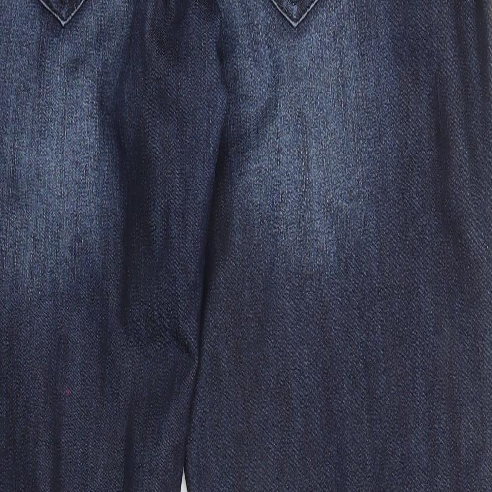 Pulz Jeans Womens Blue Cotton Straight Jeans Size 28 in Regular Zip