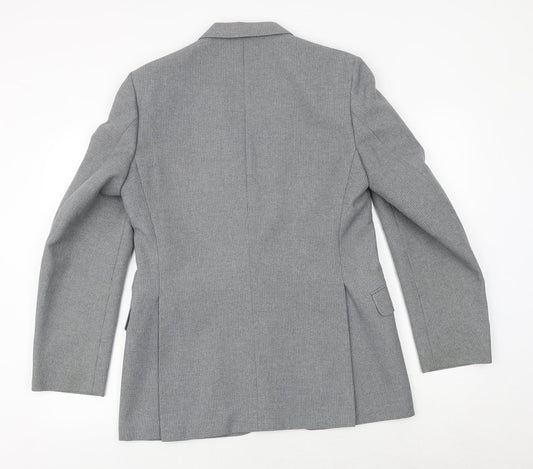 C&A Mens Grey Nylon Jacket Suit Jacket Size 38 Regular
