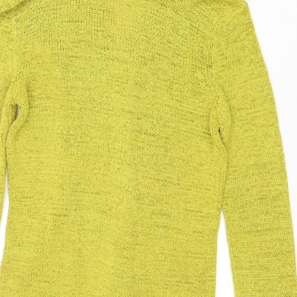 Debenhams Womens Green V-Neck Acrylic Cardigan Jumper Size 14