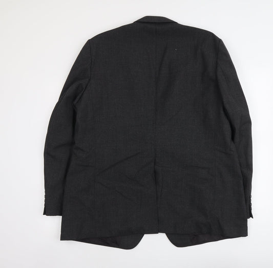 Marks and Spencer Mens Grey Polyester Jacket Suit Jacket Size XL Regular
