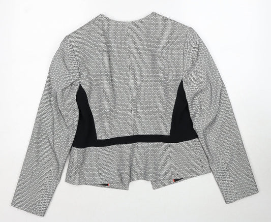 Marks and Spencer Womens Black Geometric Jacket Blazer Size 12