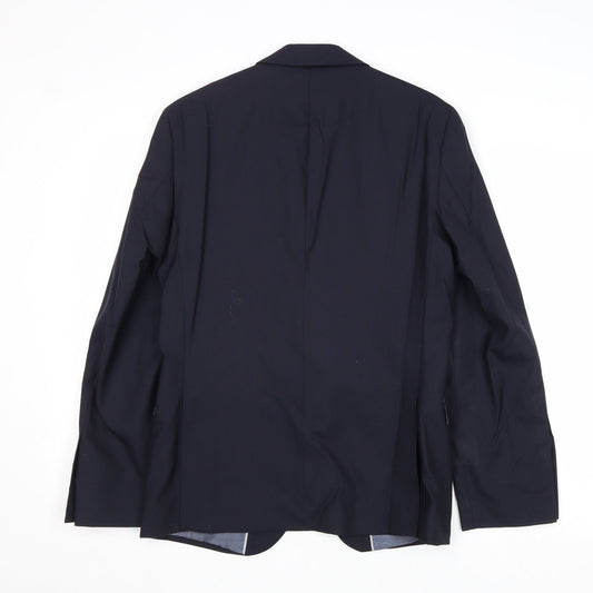 Autograph Mens Blue Wool Jacket Suit Jacket Size 36 Regular