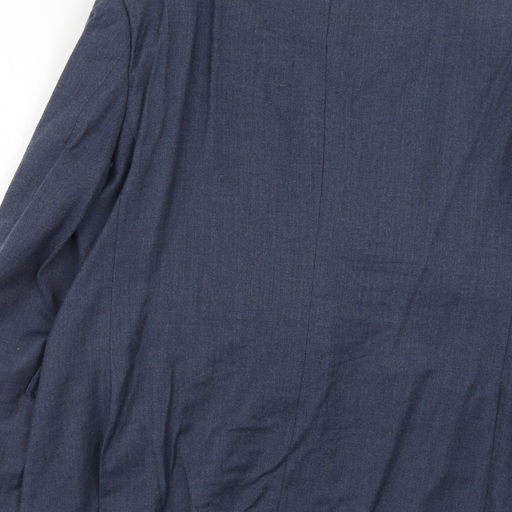 Marks and Spencer Mens Blue Wool Jacket Suit Jacket Size 42 Regular
