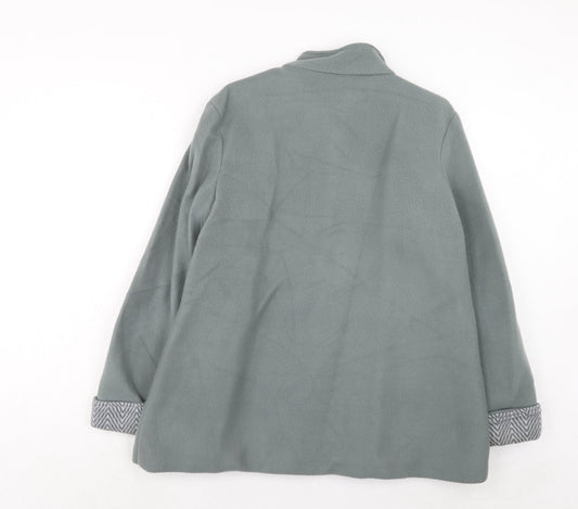 Anne De Lancay Womens Green Jacket Size M Button