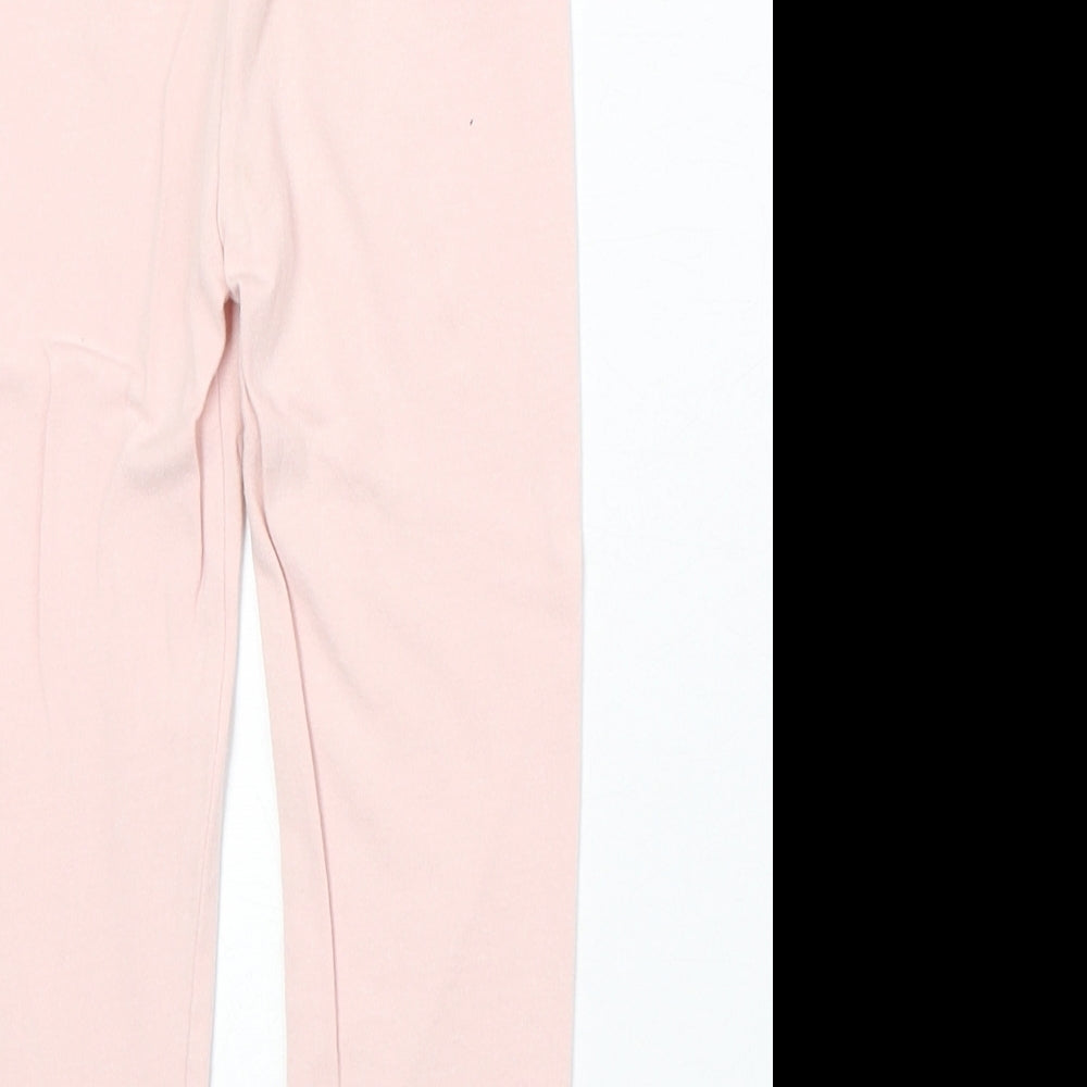 Gap Girls Pink Cotton Jogger Trousers Size 3 Years Regular Pullover