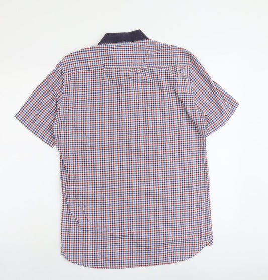 Lambretta Mens Multicoloured Plaid Cotton Button-Up Size S Collared Button
