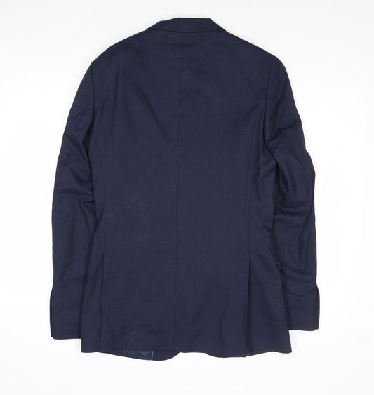 Marks and Spencer Mens Blue Polyester Jacket Suit Jacket Size 36 Regular