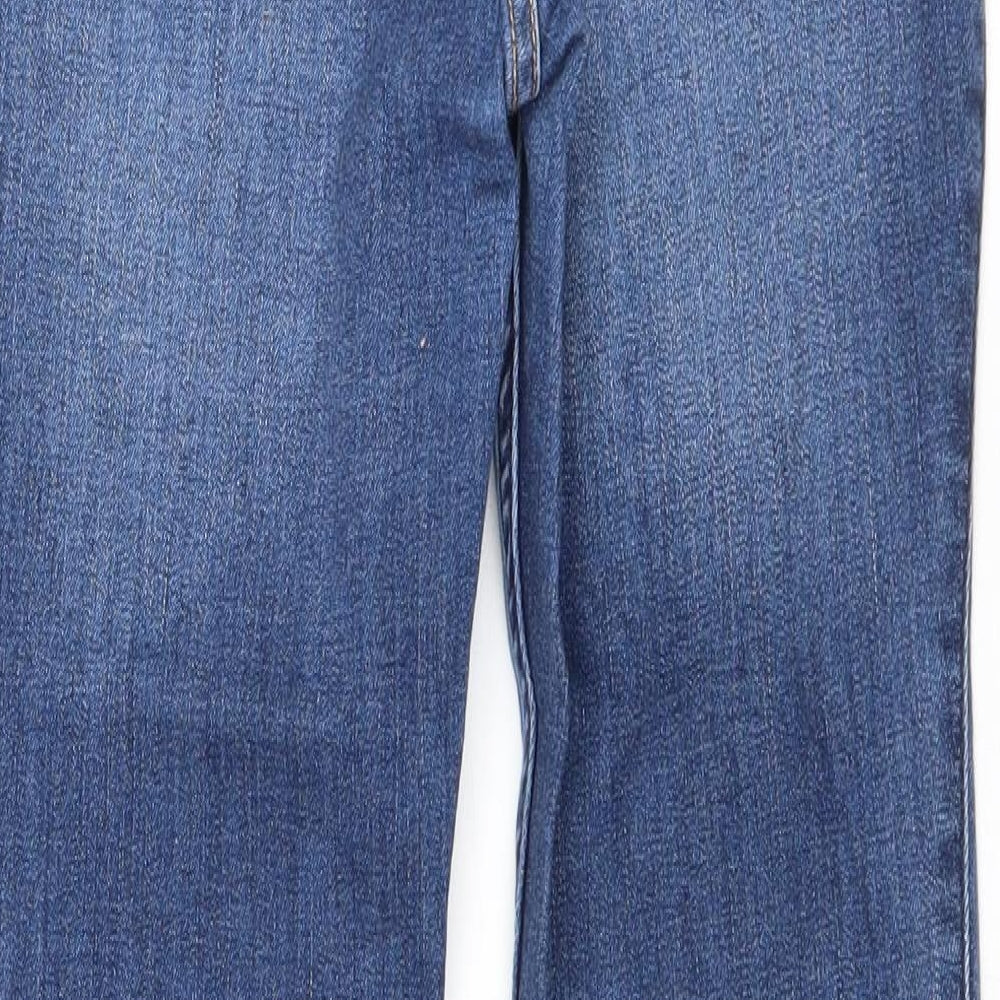 Hollister Womens Blue Cotton Straight Jeans Size 27 in Regular Zip