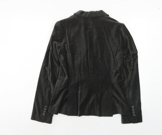 Zara Womens Green Geometric Cotton Jacket Suit Jacket Size M